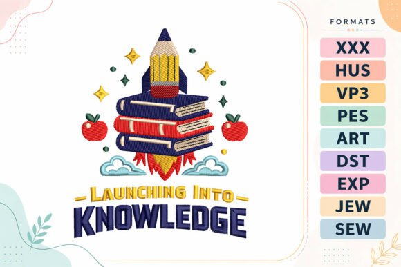 Back to School Books Quote Embroidery Review