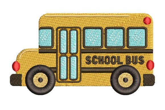 Classic Yellow School Bus Embroidery Review
