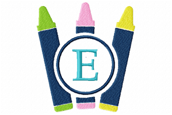 Crayons Frame Monogram Letter E Review