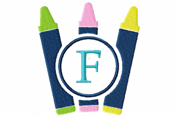 Crayons Frame Monogram Letter F Review