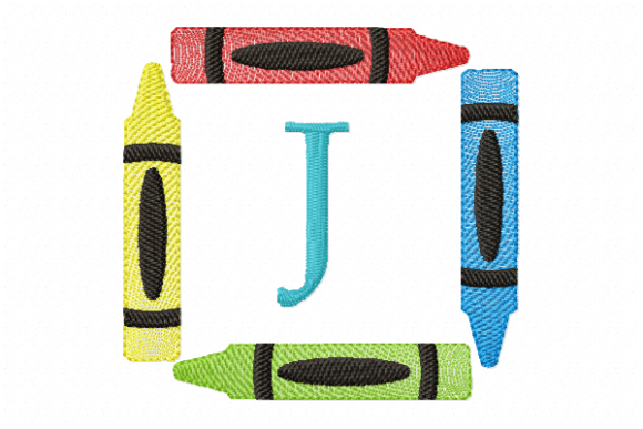 Crayons Frame Monogram Letter J Review