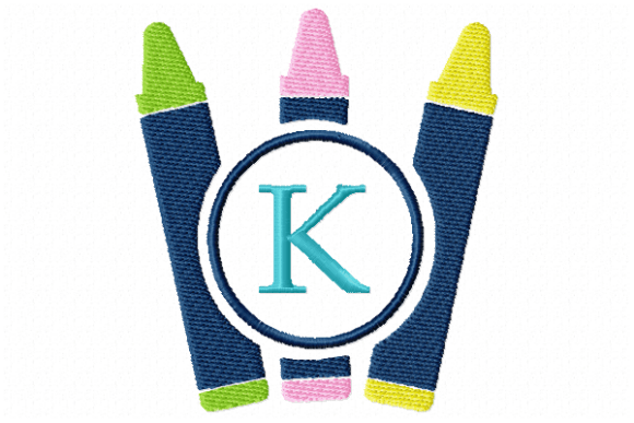 Crayons Frame Monogram Letter K Review