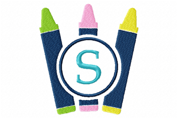 Crayons Frame Monogram Letter S Review