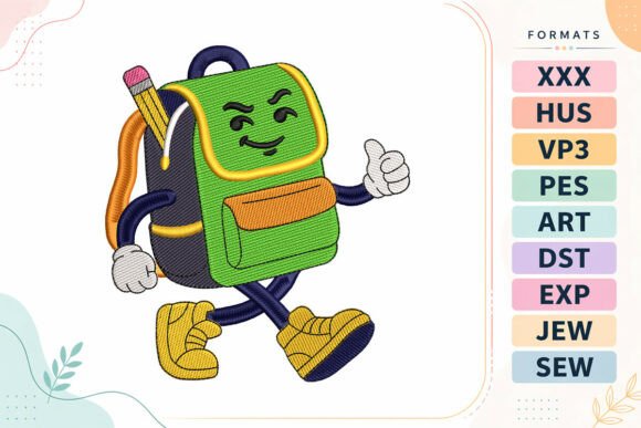 Cute Backpack Back to School Embroidery Review