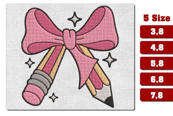 Pink Pencil Bow Back to School Design Review