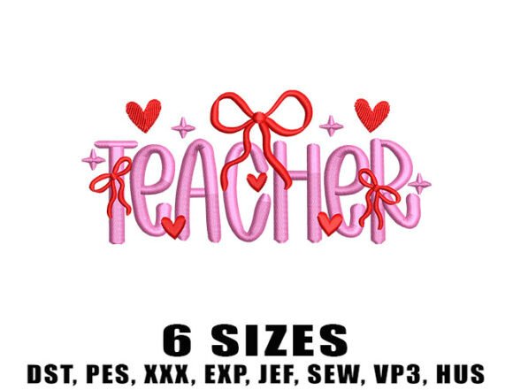 Pink Teacher Embroidery Designs Review