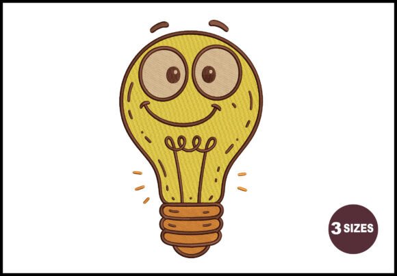 Smiling Light Bulb Embroidery Design Review